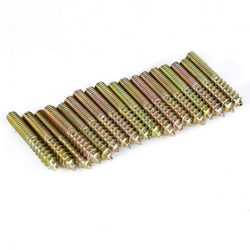 Hyuduo 80Pcs M5 Dowel Screw Double Ended Screws Self-Tapping Threaded Bolts Hanger Bolts Studs - Image 5